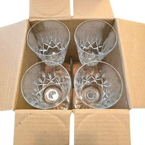 Galway Irish Leaded Crystal Balmoral Goblet Set Of 4 Glasses In Box DH1365 - Picture 2 of 7
